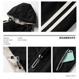 2024年新款男士夹克春秋两条杠外套男士二条杠连帽男上衣，男装夹克，星座1712-2