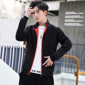 亚马逊秋季新款男士夹克立领棒球服青年韩版潮流空军飞行服男外套图片
