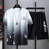 2023夏季短裤男外穿潮流薄款宽松休闲潮牌运动沙滩五分裤男，男装休闲套装，星座1712-2