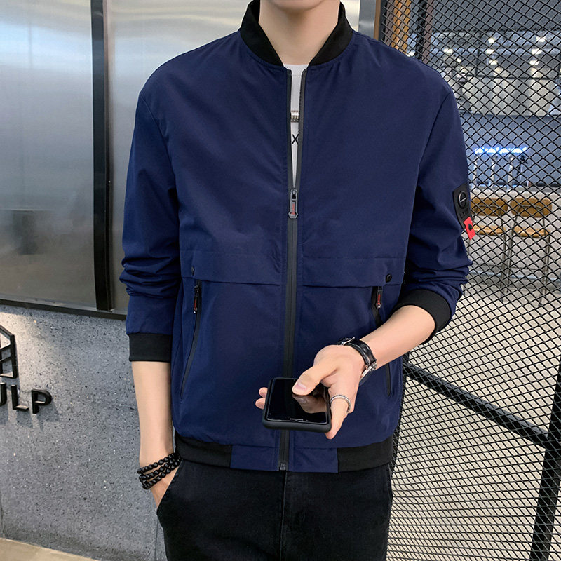 20年新款日系男士夹克休闲时尚韩版潮流百搭合体爆款新潮上身夹克图片