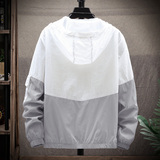 夏季新品拼色男士薄款连帽透气防晒衣服夹克防紫外线外套F200-P18，男装夹克，星座1712