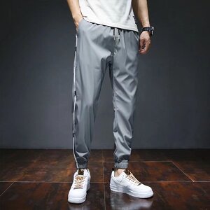 2022潮牌裤男士夏季薄款宽松韩版潮流束脚运动速干百搭休闲九分裤图片