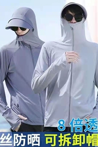 夏季冰丝防晒衣男2023新款防紫外线薄款透气防晒服户外钓鱼外套潮图片