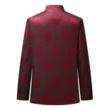 风夹克男士中老年秋冬季立领中式唐装休闲长袖大码爸爸装外套，男装民族服装，星座1712-2