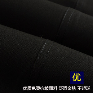 春季新款高腰中老年男裤中年男士休闲裤宽松西裤爸爸直筒裤子
