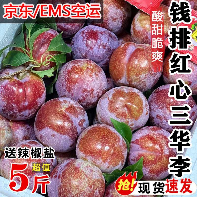 【京东/EMS空运】正宗钱排三华李当季新鲜水果孕妇酸甜脆红心李子