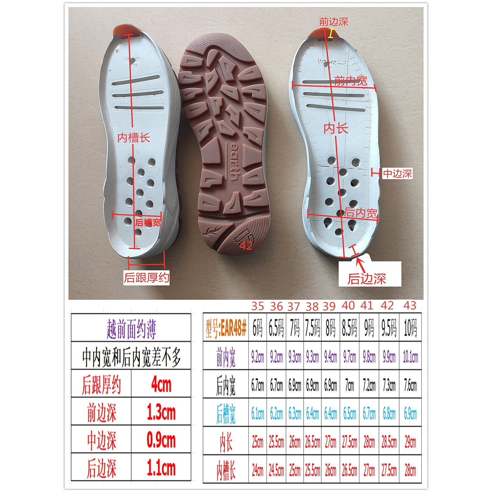修鞋换底运动鞋底EVA大底休闲鞋