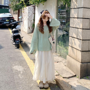 夏季 重工剪裁花边不规则仙女半身长裙 蕾丝高腰荷叶边小众高级法式