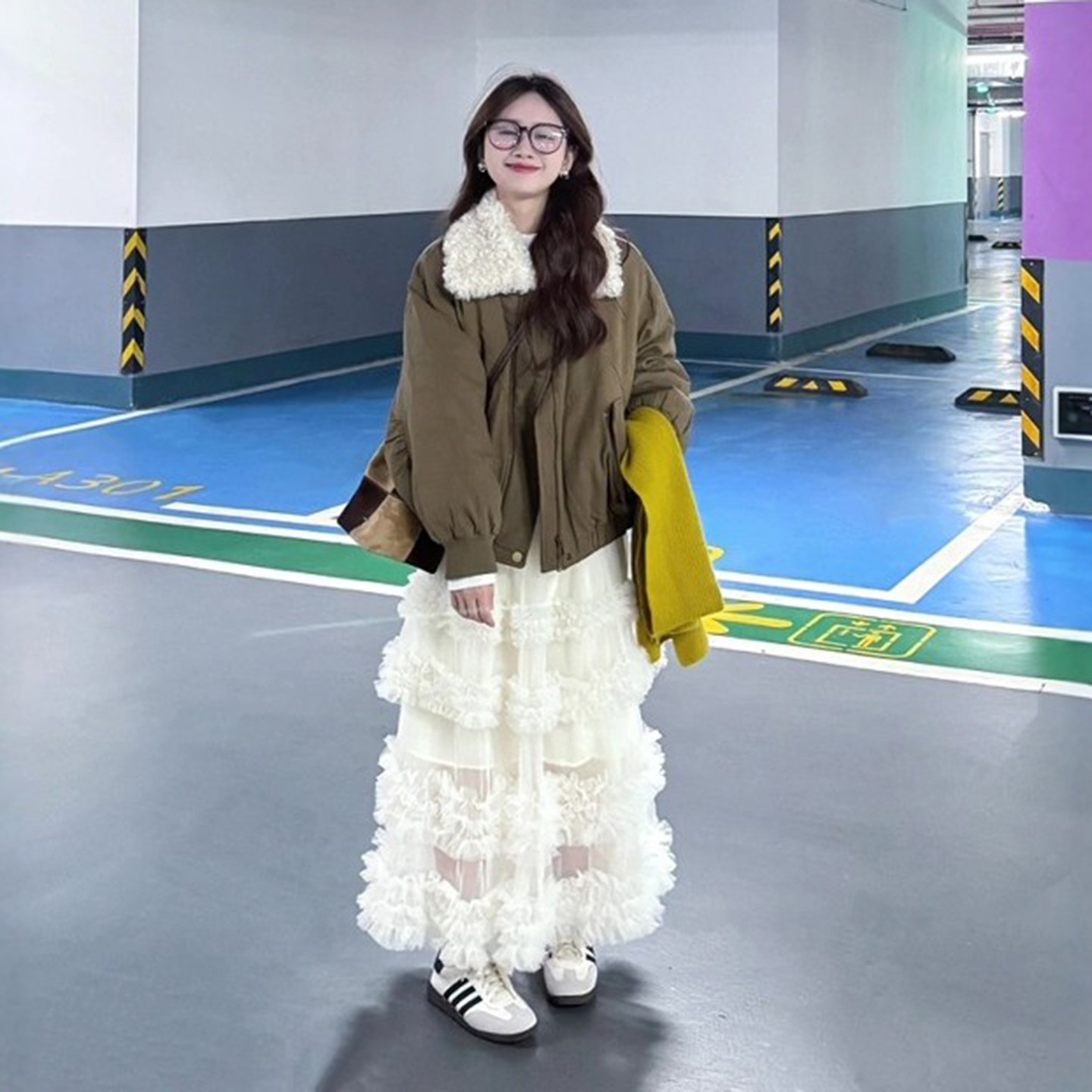 甜美木耳边蛋糕半身裙女春季2026新款高腰减龄温柔风少女网纱长裙,女装/女士精品,半身裙,淘宝优惠券,粉丝福利购,淘宝优惠卷