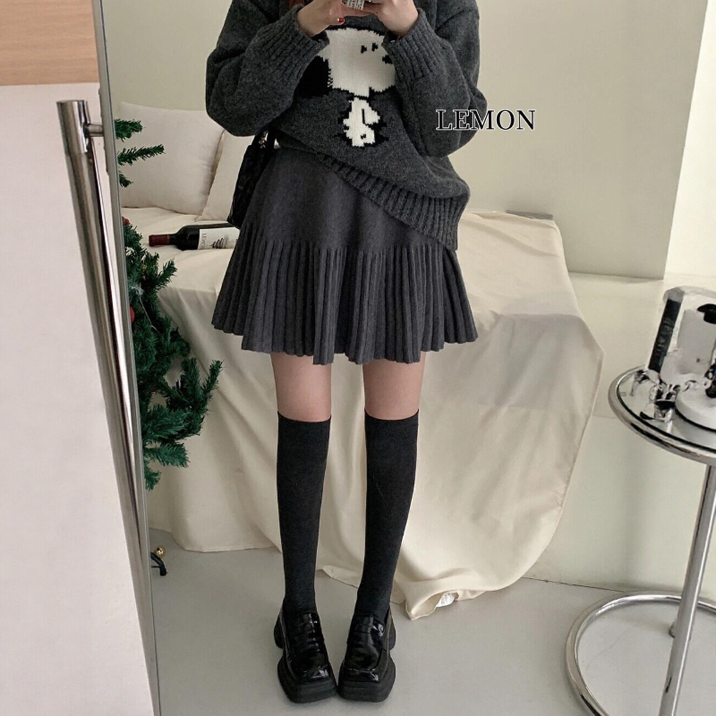 短裙百褶裙A字针织半身裙