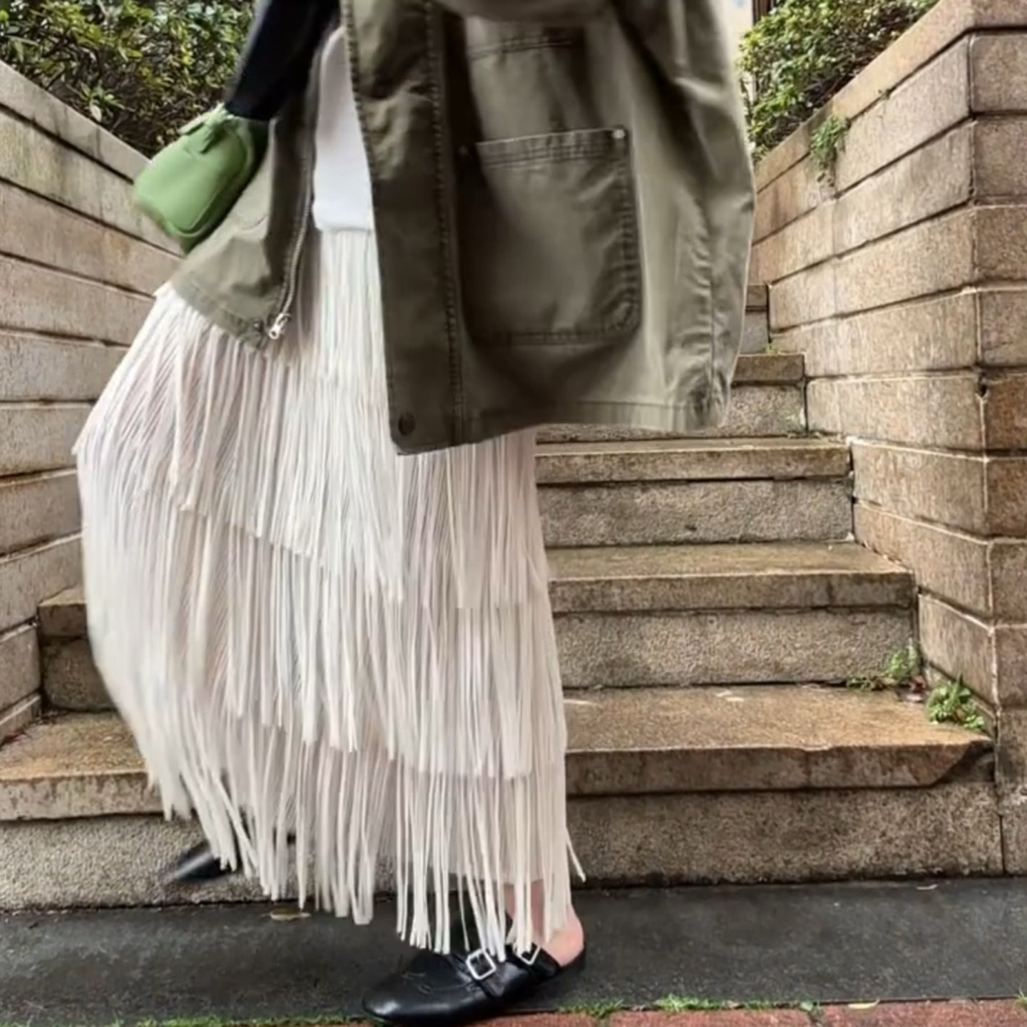 法式复古流苏蛋糕裙高腰半身裙2026春夏季新款重工时尚中长款裙子