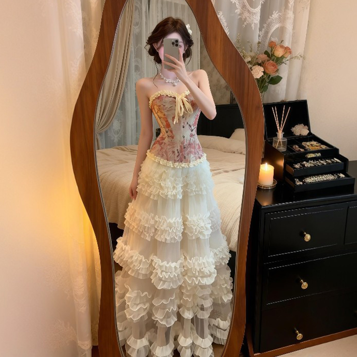 今年流行彩色漂亮蕾丝性感半身裙2026春季纯欲风木耳花边蛋糕裙子,女装/女士精品,半身裙,淘宝优惠券,粉丝福利购,淘宝优惠卷