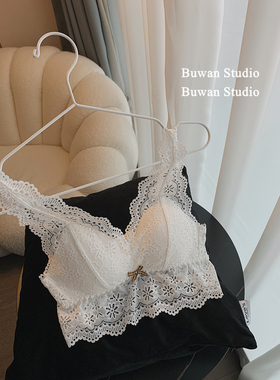 不晚工作室 少女镂空拼色蝴蝶结可爱性感内衣