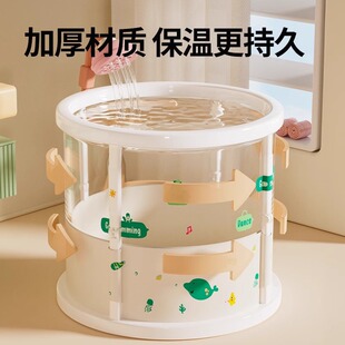 Voutdoing婴儿恒温游泳桶半透明支架稳固五层加厚可折叠泡澡桶