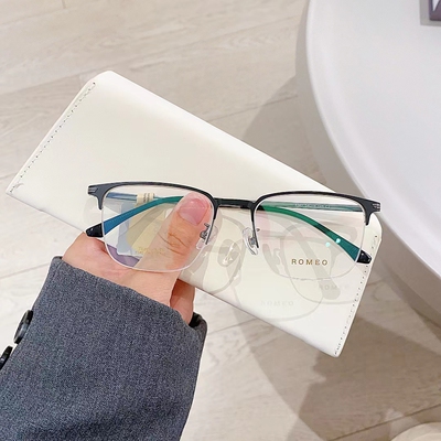 ROMEO罗密欧商务钛镜框8340简单大气时尚里面沉稳配镜款54-19-148
