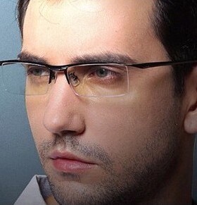 万保捷W-606精品时尚防蓝光大脸男半框可配近视眼镜框超轻镜架