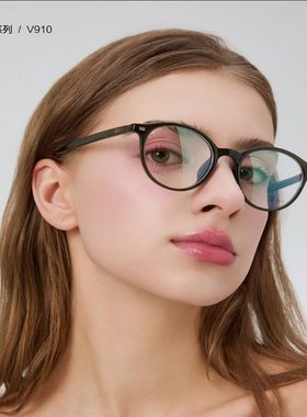 VOXY板材眼镜架超轻49-19-148眉毛架男女全框防蓝光近视镜片V910