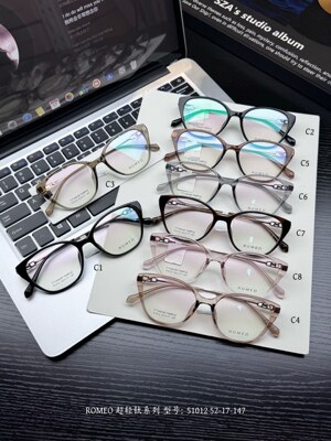 ROMEO罗密欧超轻钛男女全框可配近视镜片超轻钛系列  型号：51012