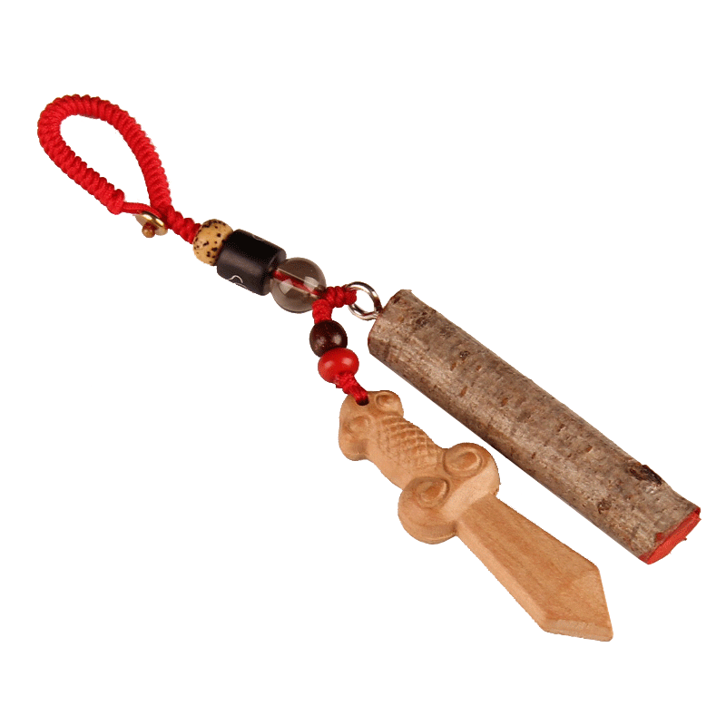 东南桃木枝钥匙扣剑斧猪惊骨