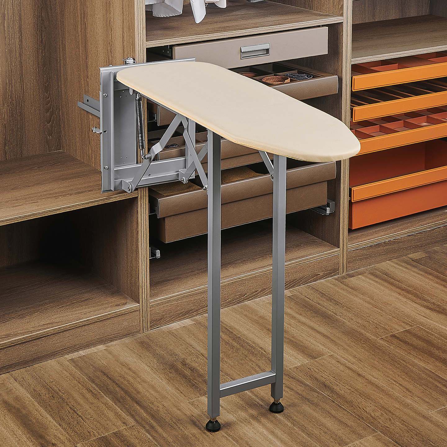 衣帽間家用嵌入式可折疊燙衣板