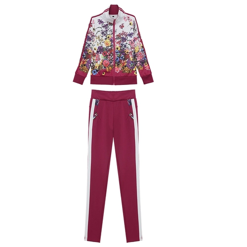 Модный спортивный костюм для матери, весенний комплект для отдыха, в западном стиле, большой размер