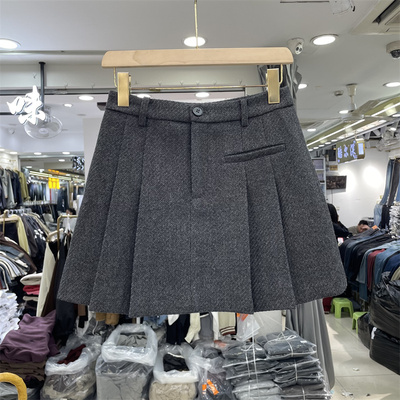 短裙a字通勤防走光半身裙