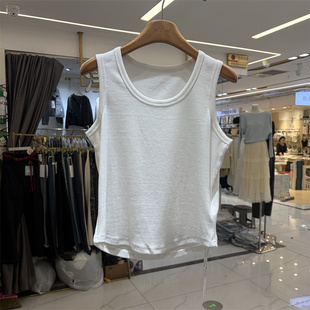 内搭背心打底衫 韩系百搭U领简约无袖 上衣女 春夏新款 壹彩9939正品