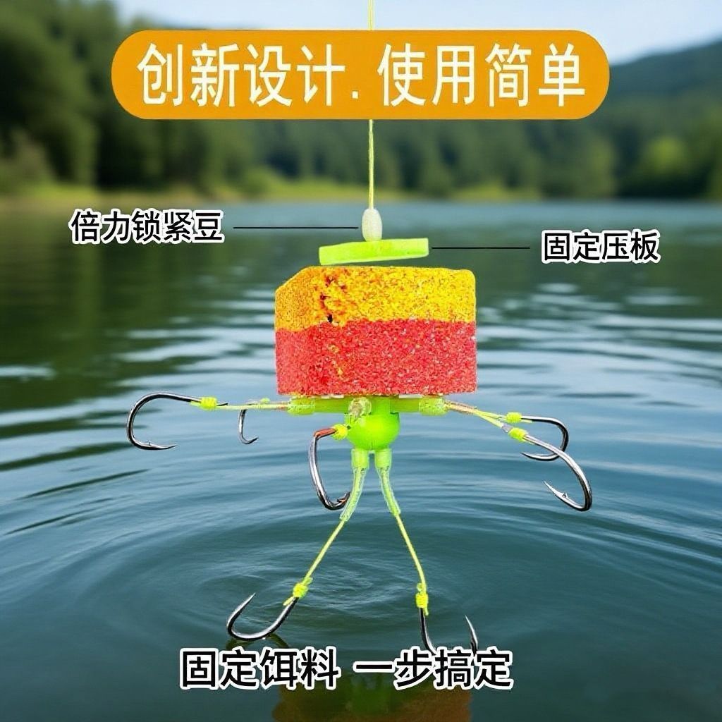 新型 飞钩 浮钓 软线 专用 翻板 爆炸 套装 伊势万 向方块 鱼钩