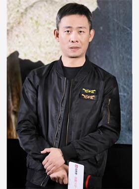 欧洲张译魏晨同款外套电影三大队首映礼飞行夹克休闲棒球服秋冬男