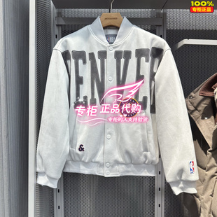 224423043 A41 杰克琼斯男冬NBA联名百搭棒球领羽绒服 224423034