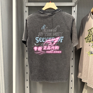 E44 225301142 6905571281640 T恤 杰克琼斯字母刺绣纯棉宽松短袖