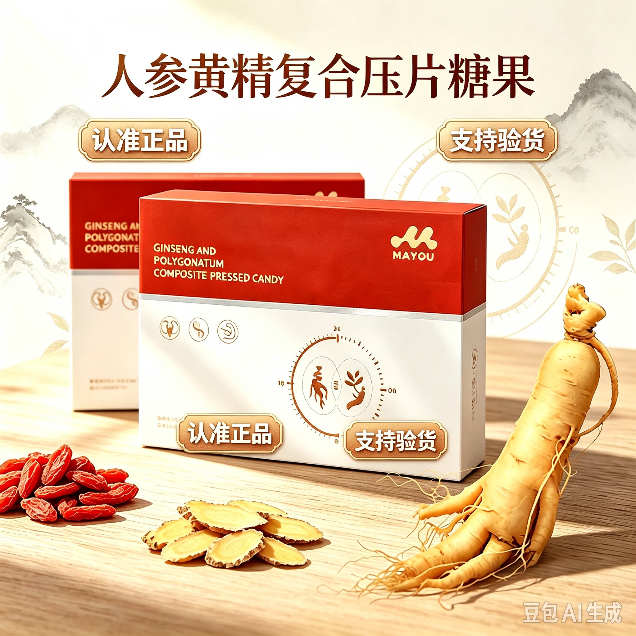 金木集团人参黄精复合压片糖果