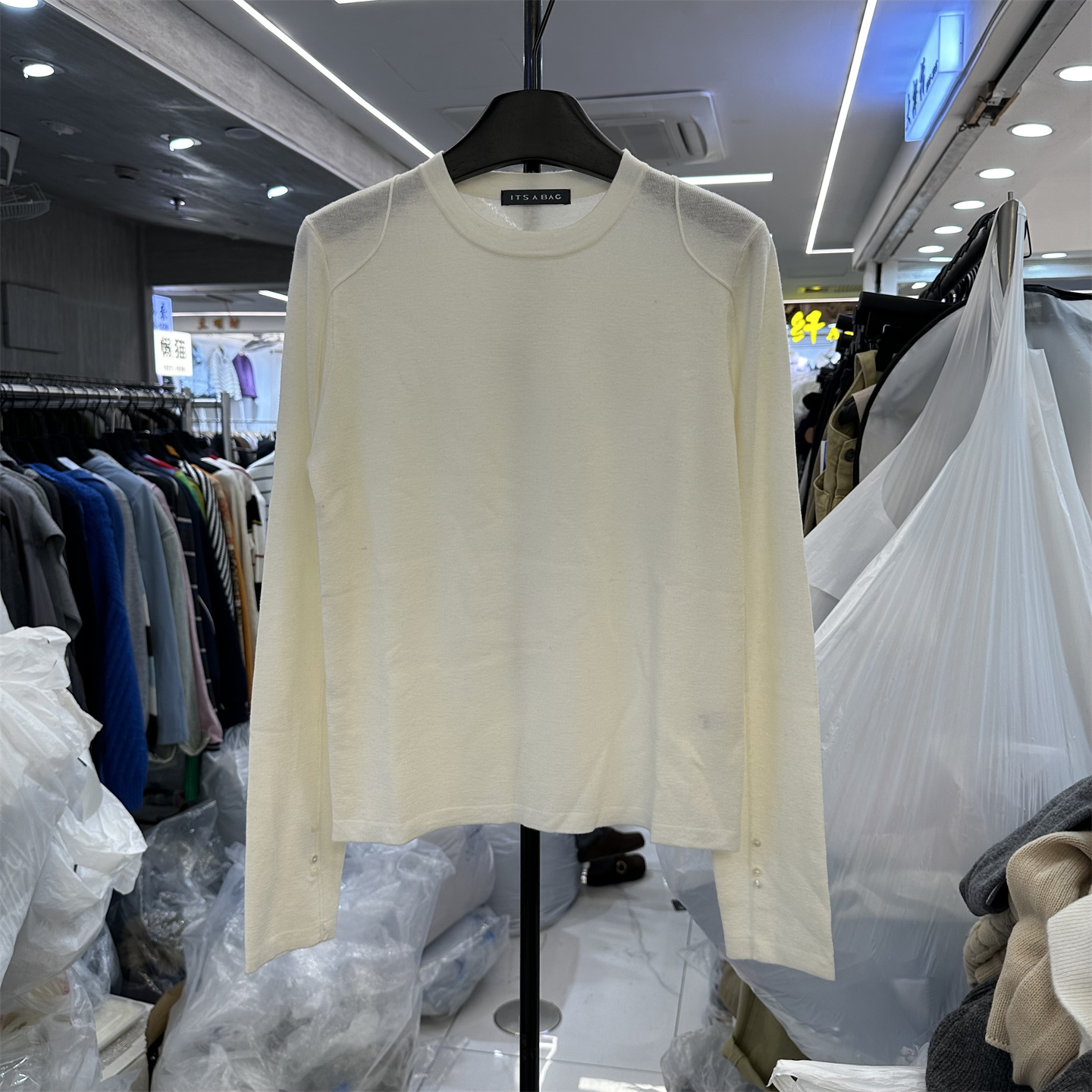 圆领套头针织羊毛衫上衣女