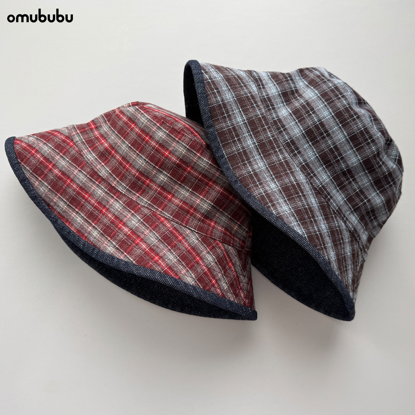 omububu日系复古双面格纹渔夫帽女秋冬百搭盆帽女户外休闲遮阳帽,服饰配件/皮带/帽子/围巾,帽子,淘宝优惠券,粉丝福利购,淘宝优惠卷