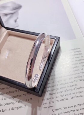 饰品足银开口光面心经手镯