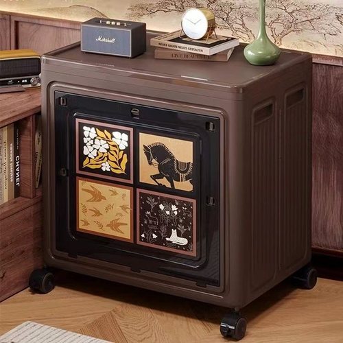 中古风收纳箱大容量翻盖折叠