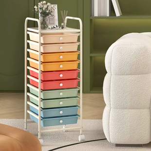 收纳柜抽屉式架落地抽屉式置物架书本玩具衣物杂物多巴胺仙女收纳