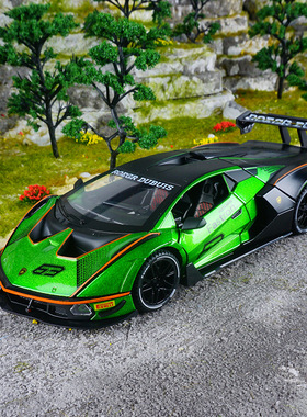 【SL332】金丽方 1:24兰博SCV12赛车声光回力车儿童玩具摆件仿真