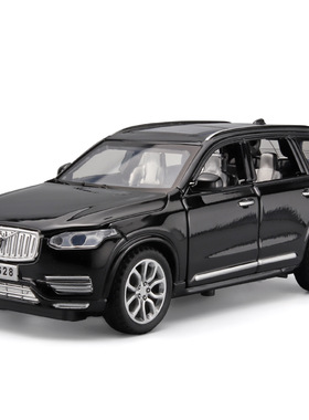 【SL332】1:32 沃尔沃XC90合金车模型 灯光音乐回力6开门 仿真摆