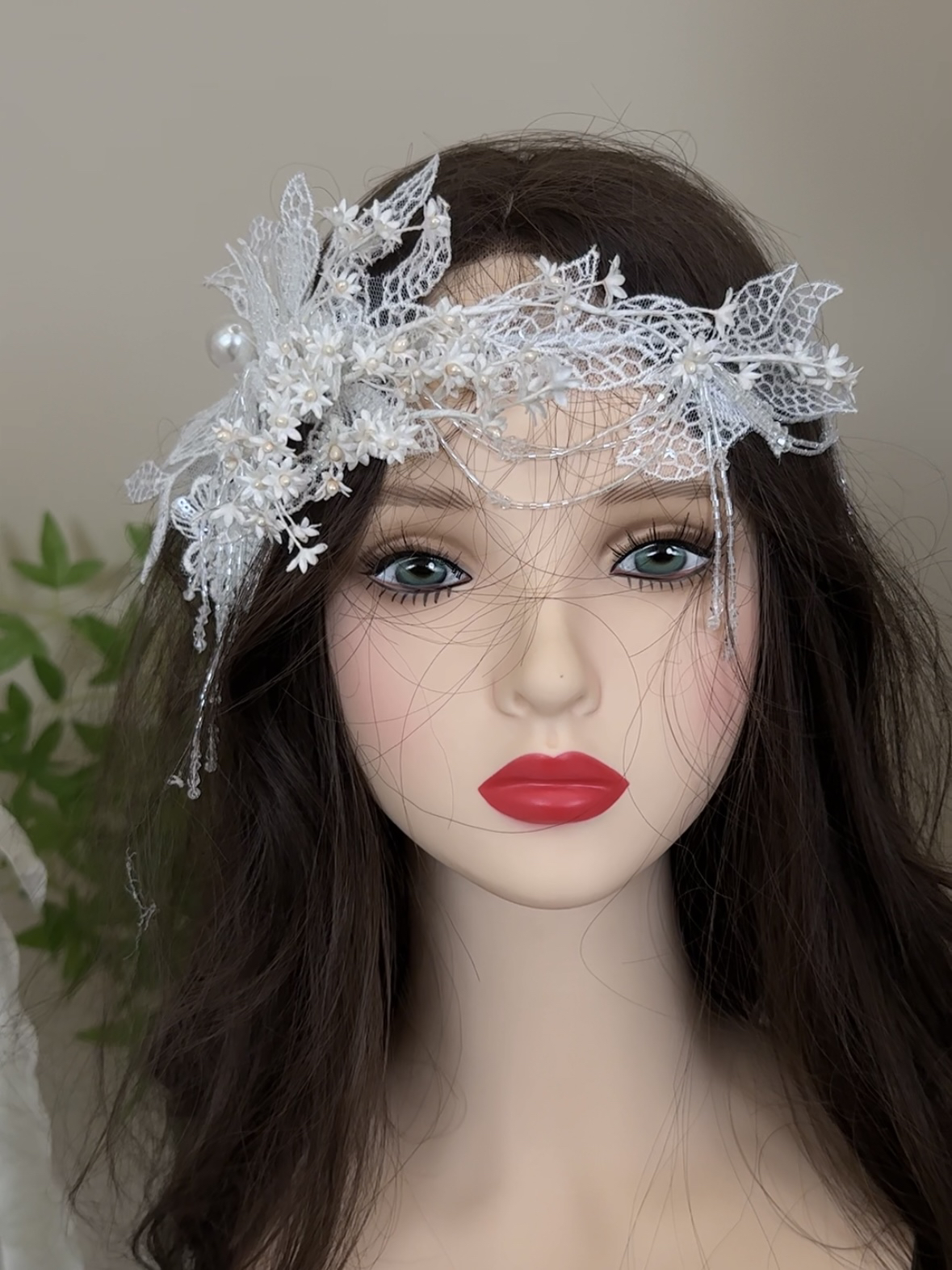 法式新娘头饰美高饰品手工原创