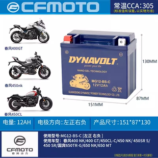 猛狮春风ST狒狒150NK250NKSR400NKGT650NK/MT国宾700CLX800MT电瓶