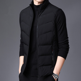 秋冬季 羽绒棉保暖背心马甲男士 休闲轻薄马夹加绒加厚外套 新款 正品
