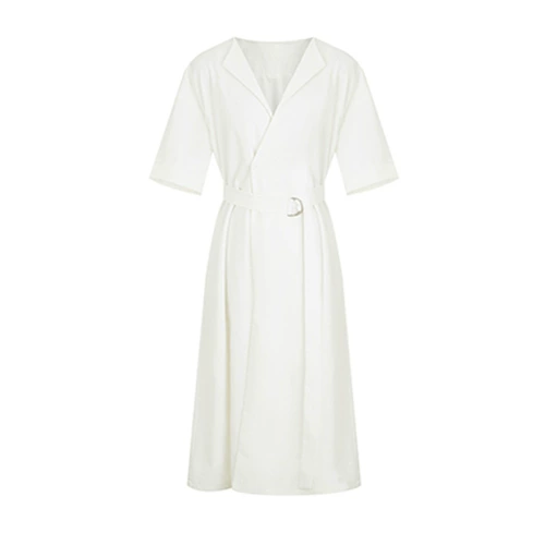 Белое осеннее небольшое платье, дизайнерская длинная юбка, французский стиль, тренд сезона, подходит для подростков