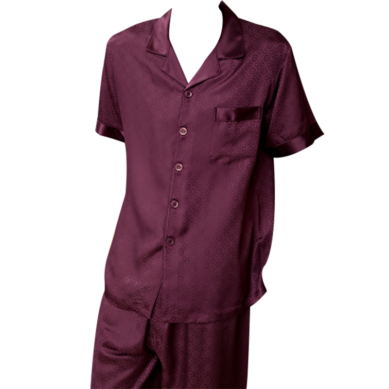 100%真丝提花家居服瀚明欣男