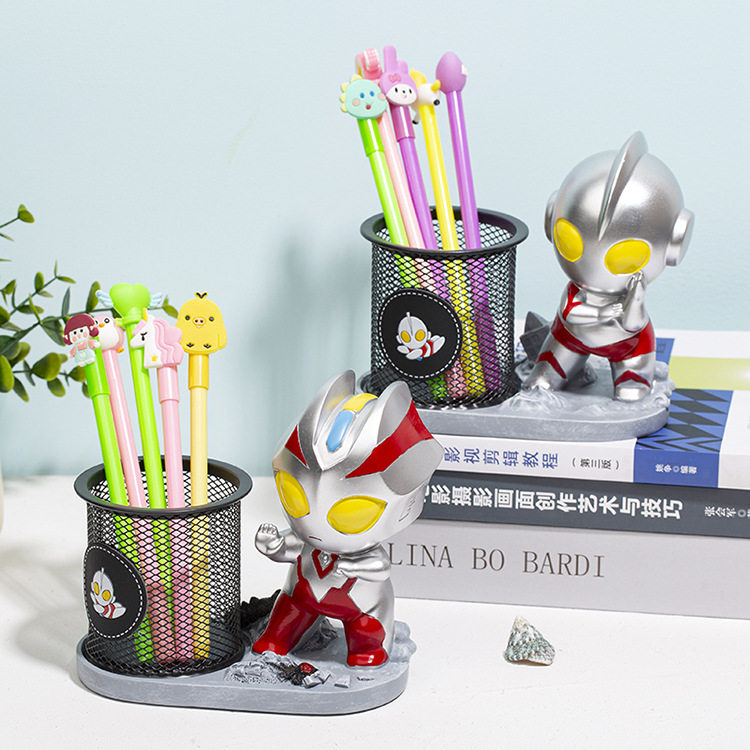 卡通动漫树脂笔筒学生桌面装饰文具收纳办公桌面摆件男生生日礼物,家居饰品,桌面摆件,淘宝优惠券,粉丝福利购,淘宝优惠卷
