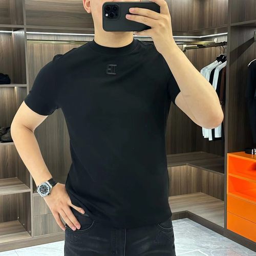 纯色百搭时尚短袖T恤男款