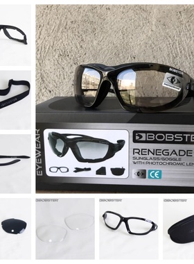 美国BOBSTER BREN101变色防风镜镜片配件镜腿绑带海绵垫renegade