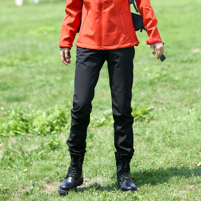 户外冲锋裤女中厚保暖防风弹力软壳裤女长裤防水透气登山徒步秋冬