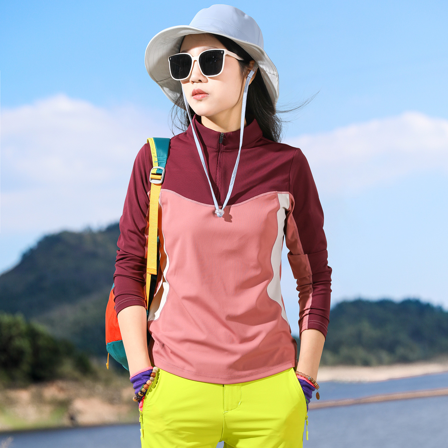 户外防晒速干衣女T恤女长袖运动夏季跑步健身排汗透气弹力快干衣