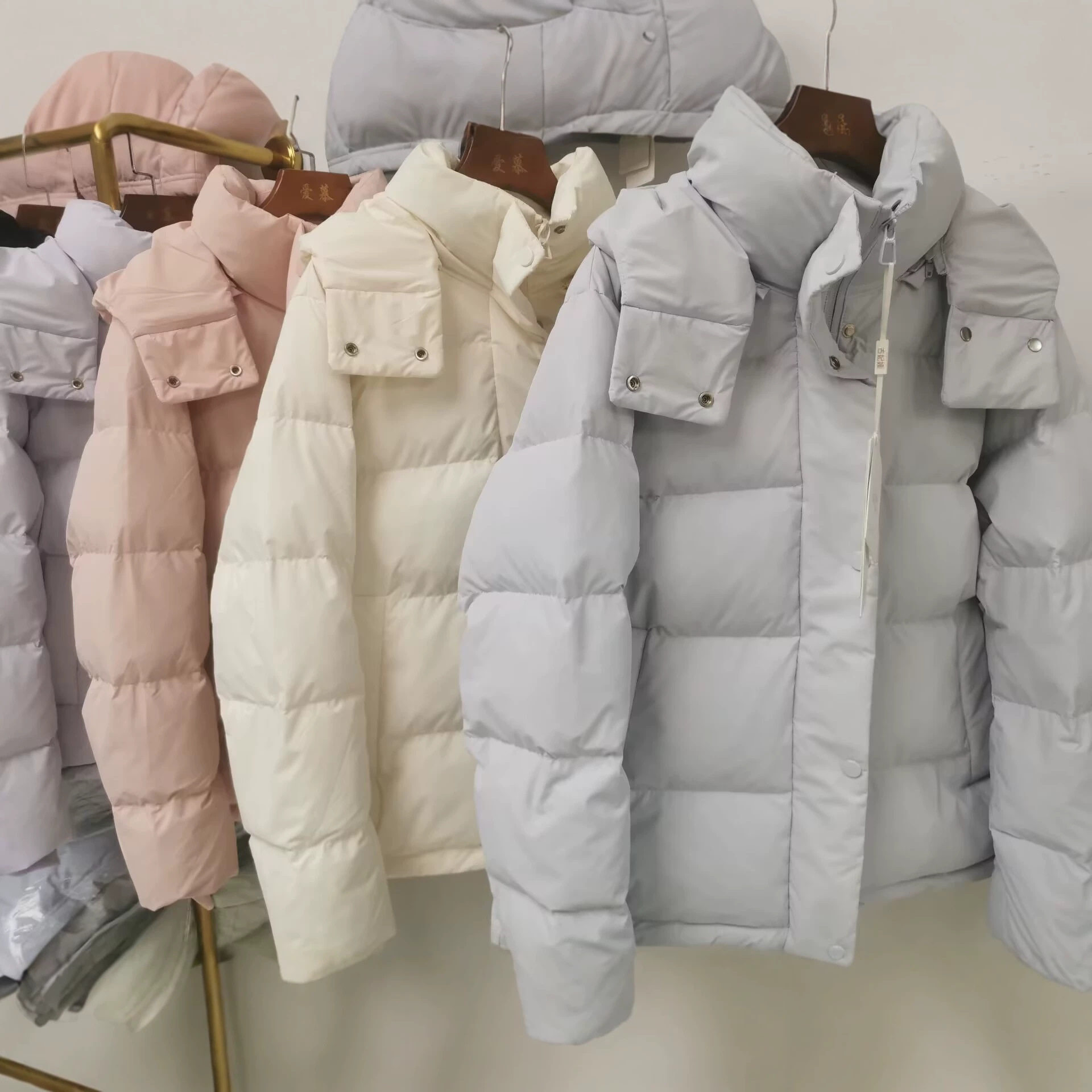 LULU短款羽绒服女立领加厚保暖面包服秋冬新款韩版小个子羽绒外套